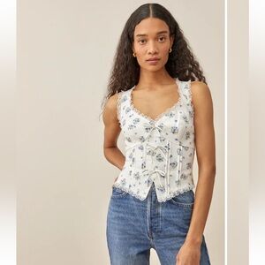 Reformation Brenda linen top